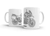 BMW R1200GS 2017 White Ceramic Mug Hooligan Apparel