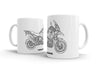 BMW R1200RS Adventure 2017 White Ceramic Mug Hooligan Apparel