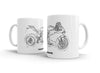 Ducati 1199 Panigale S 2013 White Ceramic Mug Hooligan Apparel
