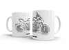 Ducati Diavel 2013 White Ceramic Mug Hooligan Apparel