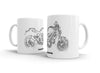 Ducati Monster 1100 EVO 2012 White Ceramic Mug Hooligan Apparel