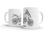 Ducati Multistrada 1200 DVT 2015 White Ceramic Mug Hooligan Apparel