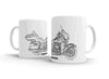 HARLEY - DAVIDSON - ELECTRA-GLIDE-ULTRA -  WHITE CERAMIC MUG  HOOLIGAN APPAREL