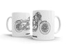 HARLEY - DAVIDSON - FORTY-EIGHT -  WHITE CERAMIC MUG  HOOLIGAN APPAREL