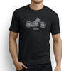 Harley Davidson Wide Glide Premium Motorcycle Art Men’s T-Shirt