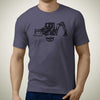 cat-427f2-backhoe-loader-premium-construction-art-men‚Äôs-t-shirt