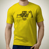 cat-427f2-backhoe-loader-premium-construction-art-men‚Äôs-t-shirt