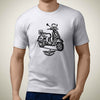 HA Piaggio Vespa GTS 2019 Motorcycle Art - T-Shirt