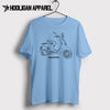 Piaggio Vespa Scooter Inspired Moped Art Men’s T-Shirt