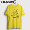 Vespa PX125cc 2011 Inspired Moped Art Men’s T-Shirt